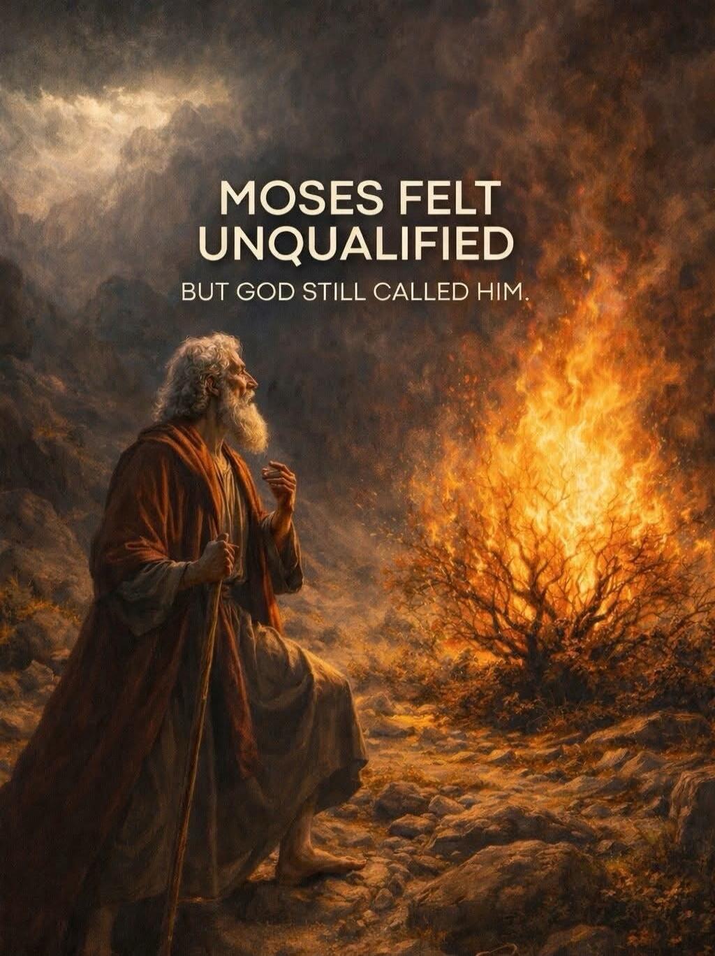 MOSES FELT UNQUALIFIED BUT GOD STILL CALLED HIM.