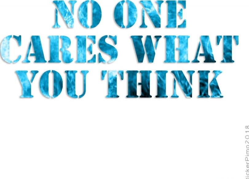 NO ONE CARES WHAT YOU THINK
Session ID: 1021035.