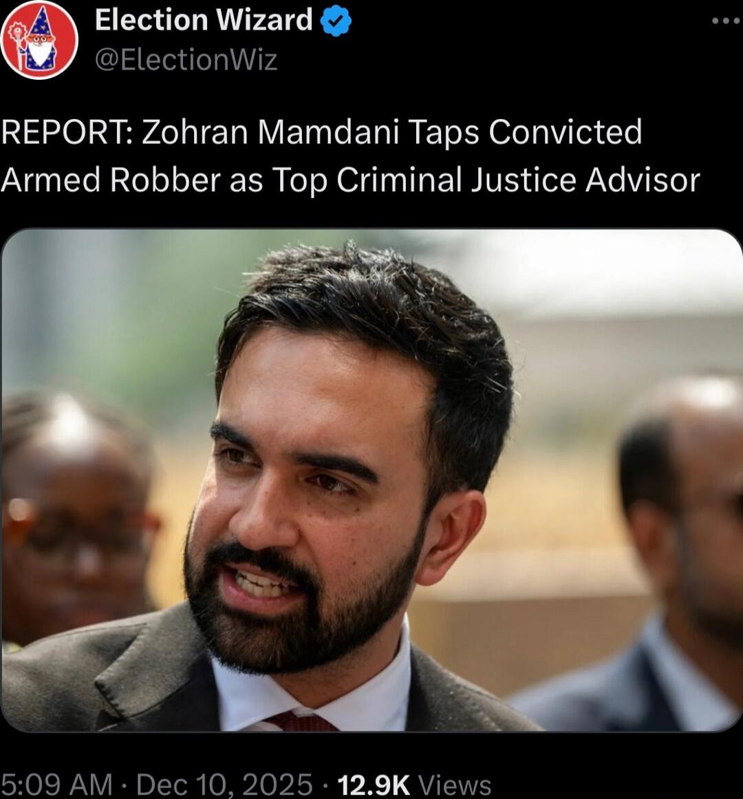REPORT: Zohraan Mamdani Taps Convicted Armed Robber as Top Criminal Justice Advisor