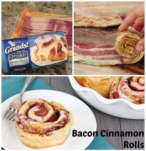 Grands! Made with Cinnabon Cream Cheese Icing Bacon Cinnamon Rolls