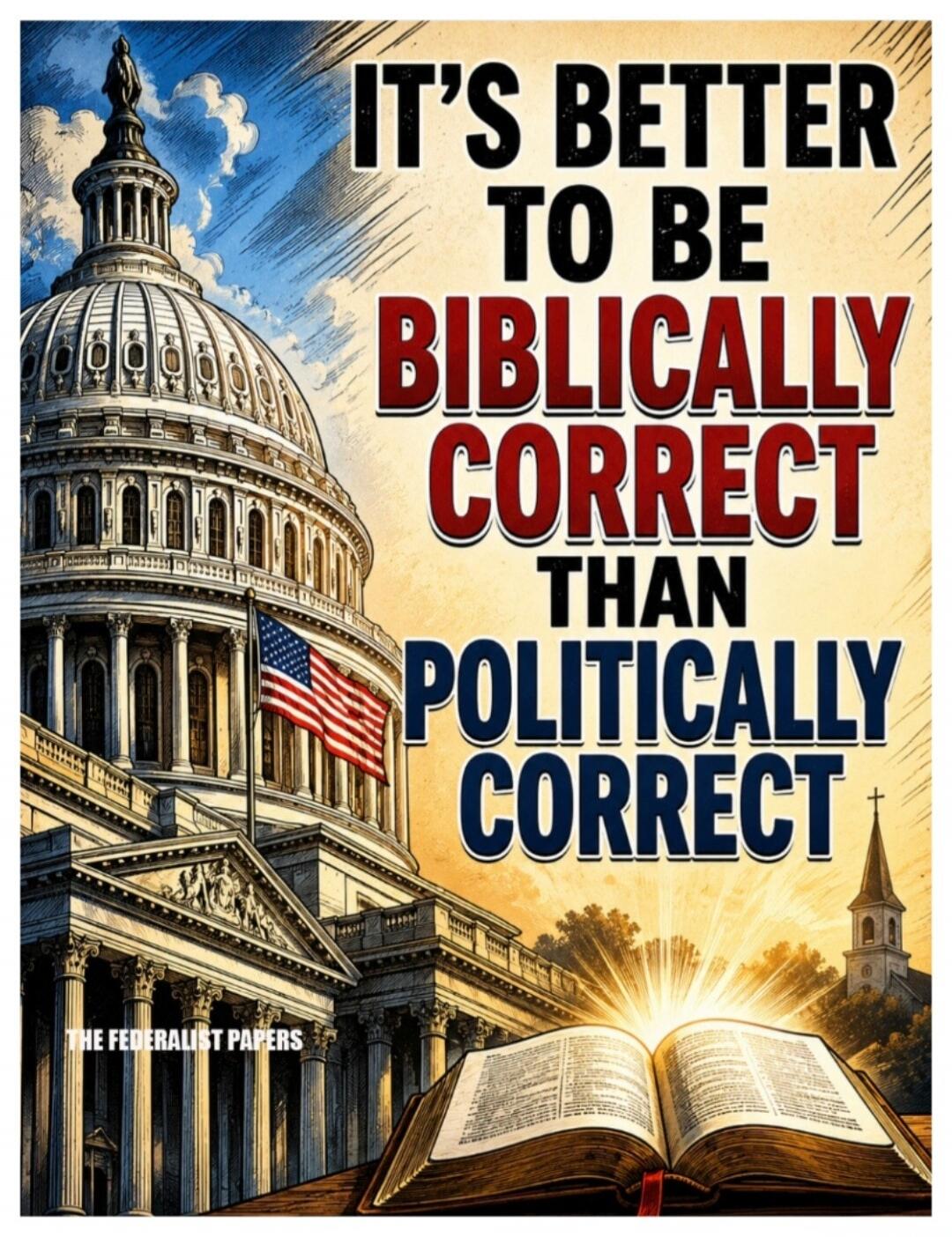 IT'S BETTER TO BE BIBLICALLY CORRECT THAN POLITICALLY CORRECT THE FEDERALIST PAPERS