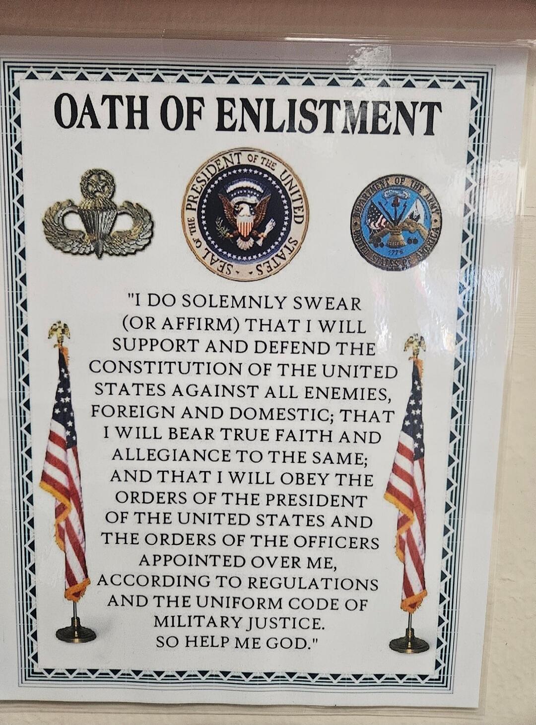 OATH OF ENLISTMENT

