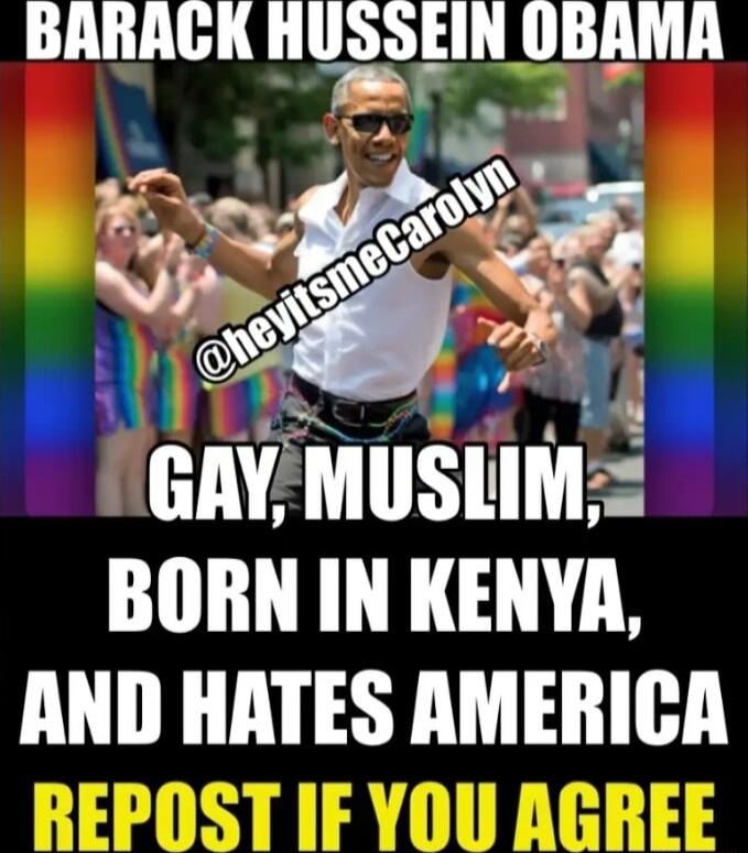 BARACK HUSSEIN OBAMA T N e BORN IN KENYA AND HATES AMERICA