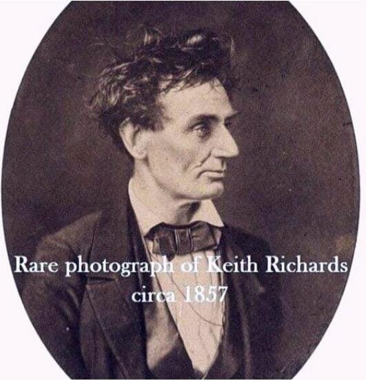 Rare photograph of Keith Richards circa 1857