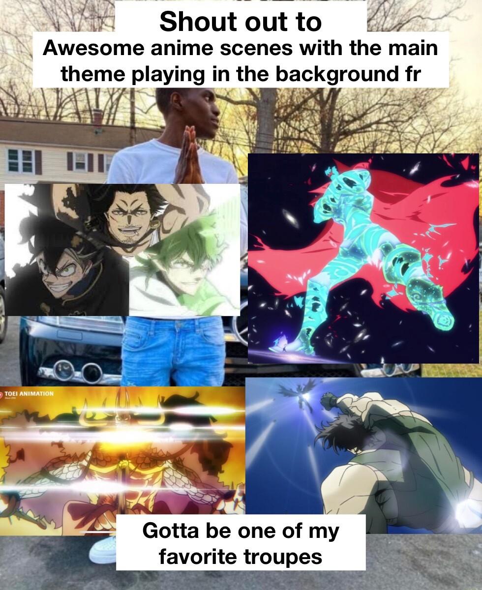 W Shoutoutto 4L Awesome anime scenes with the main Gotta be one of my favorite troupes