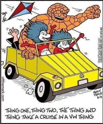 i DT Y UFS INC o E WD YeWsUo THING ONE THING TWO THE THING AD THING TAKE A CRUISE IN AVW THING