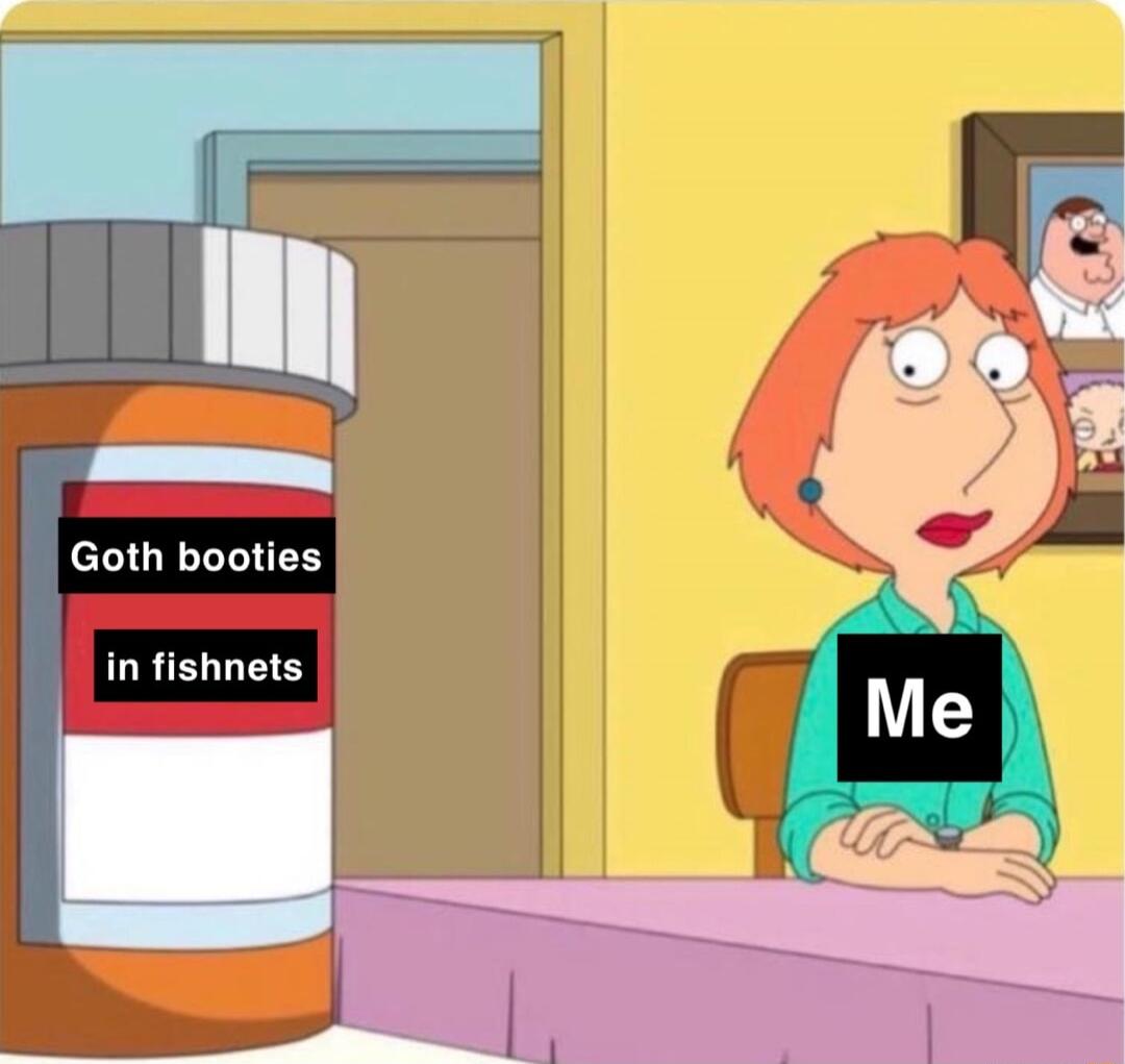 Goth booties in fishnets