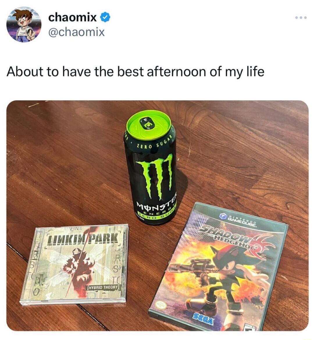 chaomix About to have the best afternoon of my life