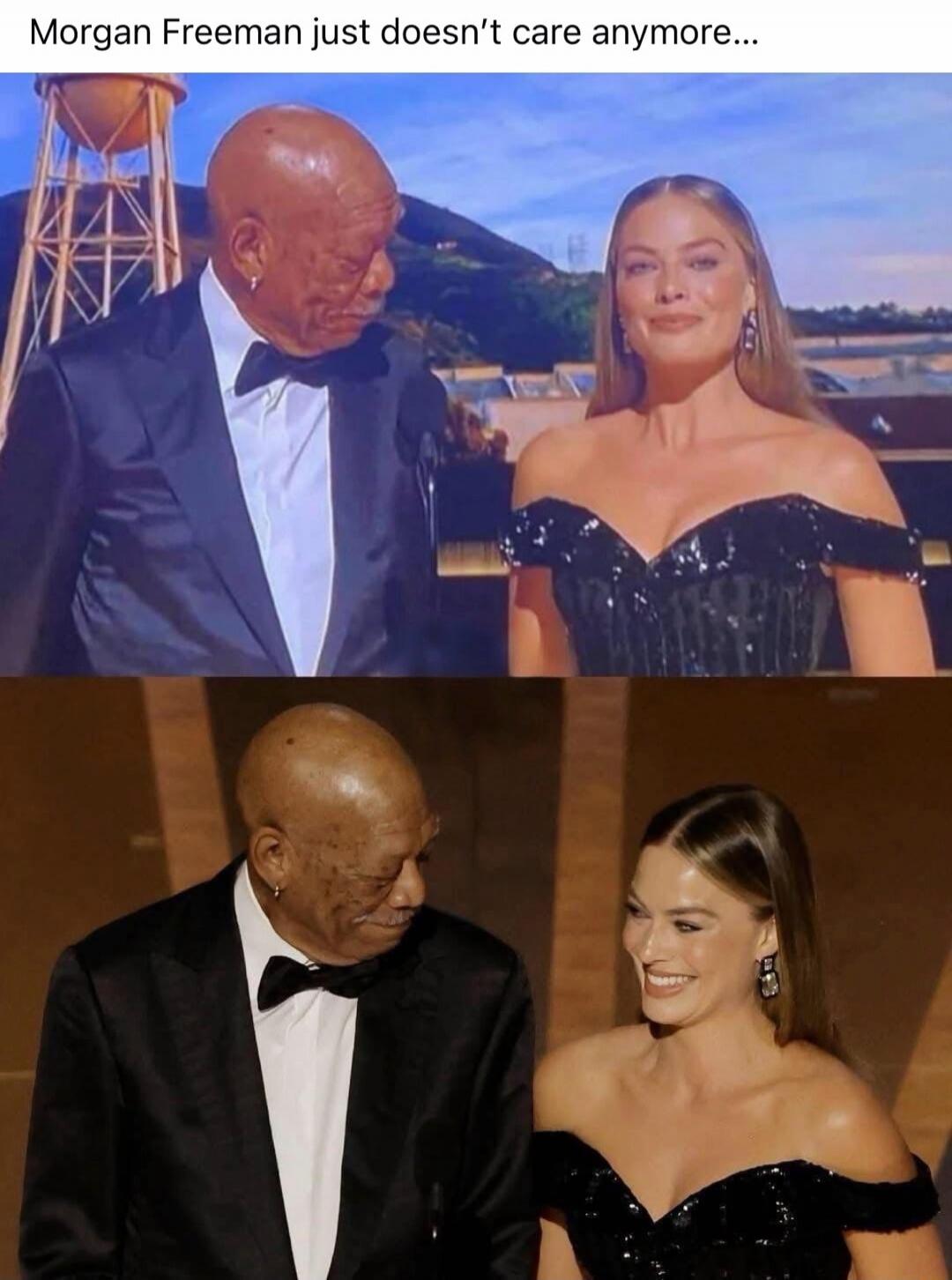Morgan Freeman just doesn’t care anymore...