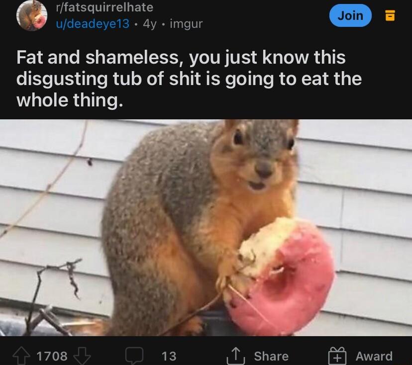 T Fat and shameless you just know this disgusting tub of shit is going to eat the VIR GITTCR