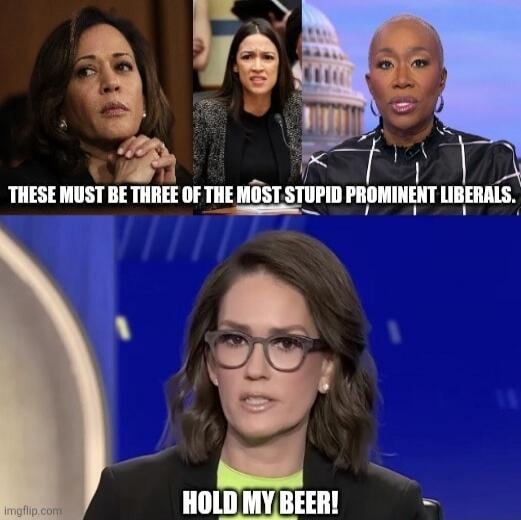 THESE MUST BE THREE OF THE MOST STUPID PROMINENT LIBERALS. HOLD MY BEER!
