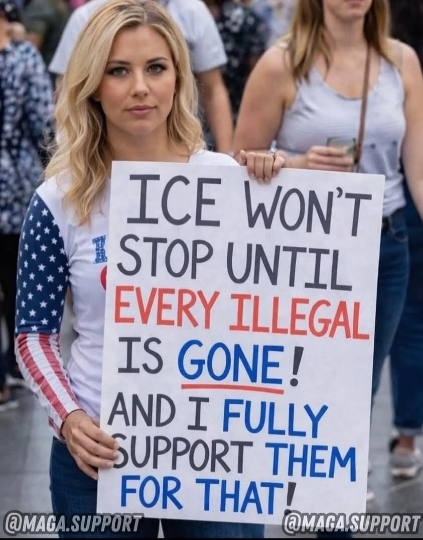 ICE WON'T STOP UNTIL EVERY ILLEGAL IS GONE! AND I FULLY SUPPORT THEM FOR THAT! @MAGA.SUPPORT