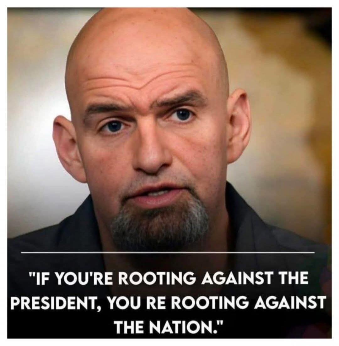 IF YOU'RE ROOTING AGAINST THE PRESIDENT, YOU RE ROOTING AGAINST THE NATION.