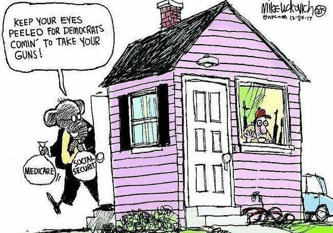 e FOR DEMOCRATS TRKE YolR KeeP YOUR COMN To GUNs PEELED