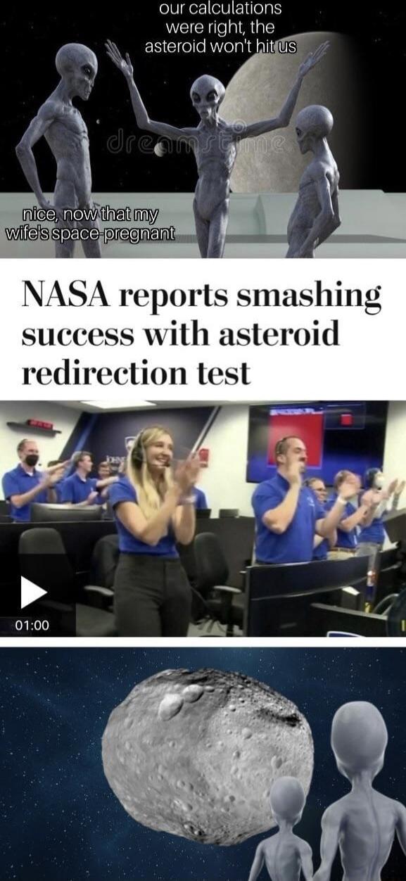 our calculations were right the P asteroid wonit bitS Y 1 reports smashing with asteroid ion test
