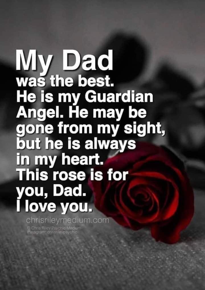 My Dad was the best g CNER A CUETCETy Angel He may be gone from my sight but he is always in my heart This rose is for you Dad W TRYCITH chrisrileymediumcom e