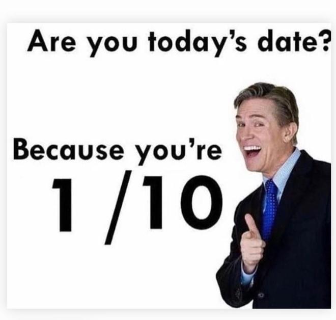 Are you todays date Because youre 110