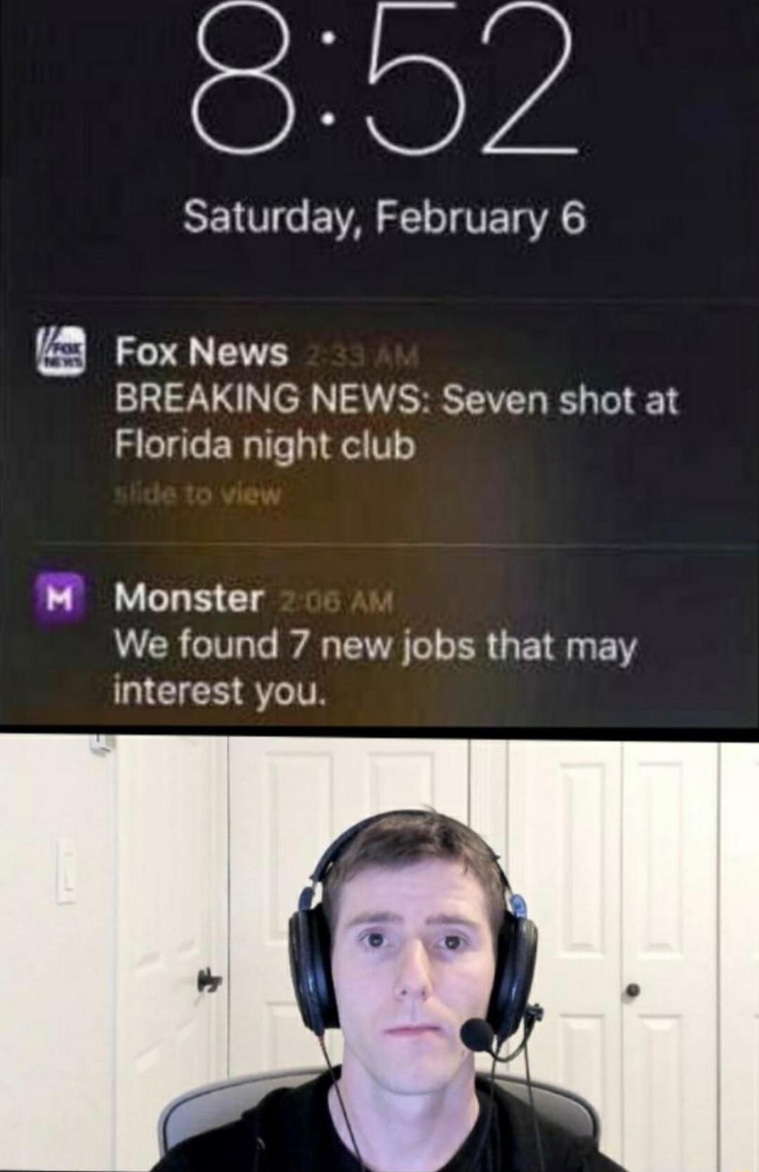 Saturday February 6 2 Fox News BREAKING NEWS Seven shot at Florida night club M Monster We found 7 new jobs that may interest you