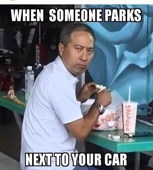 WHEN SOMEONE PARKS NEXT TO YOUR CAR
