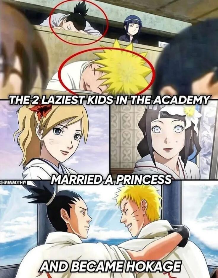 THE 2 LAZIEST KIDS IN THE ACADEMY
MARRIED A PRINCESS
AND BECAME HOKAGE