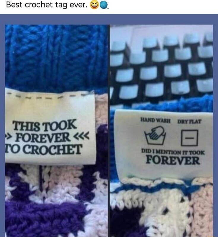 THIS TOOK FOREVER TO CROCHET
DID I MENTION I TOOK FOREVER
HAND WASH
DRY FLAT