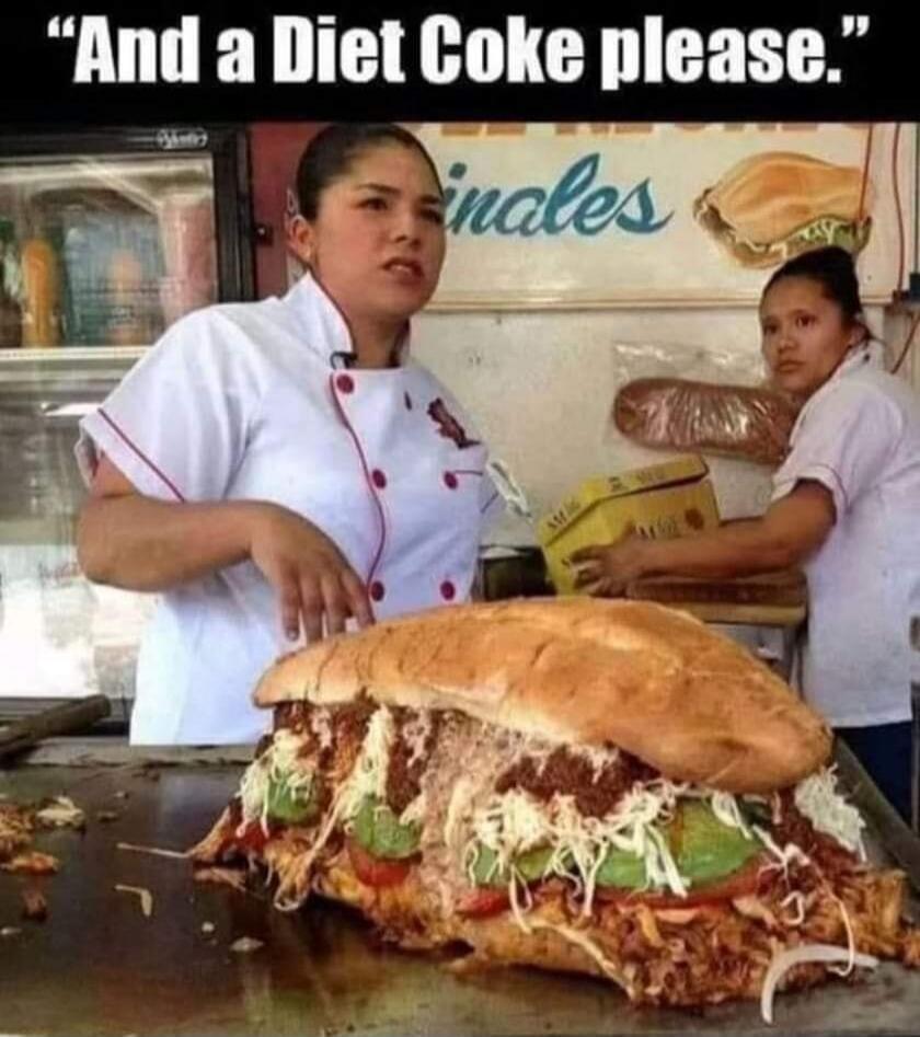 And a Diet Coke please.
