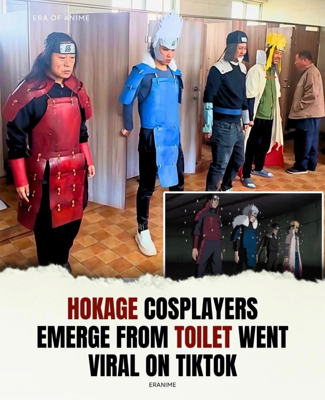 ERA OF ANIME HOKAGE COSPLAYERS EMERGE FROM TOILET WENT VIRAL ON TIKTOK ERANIME