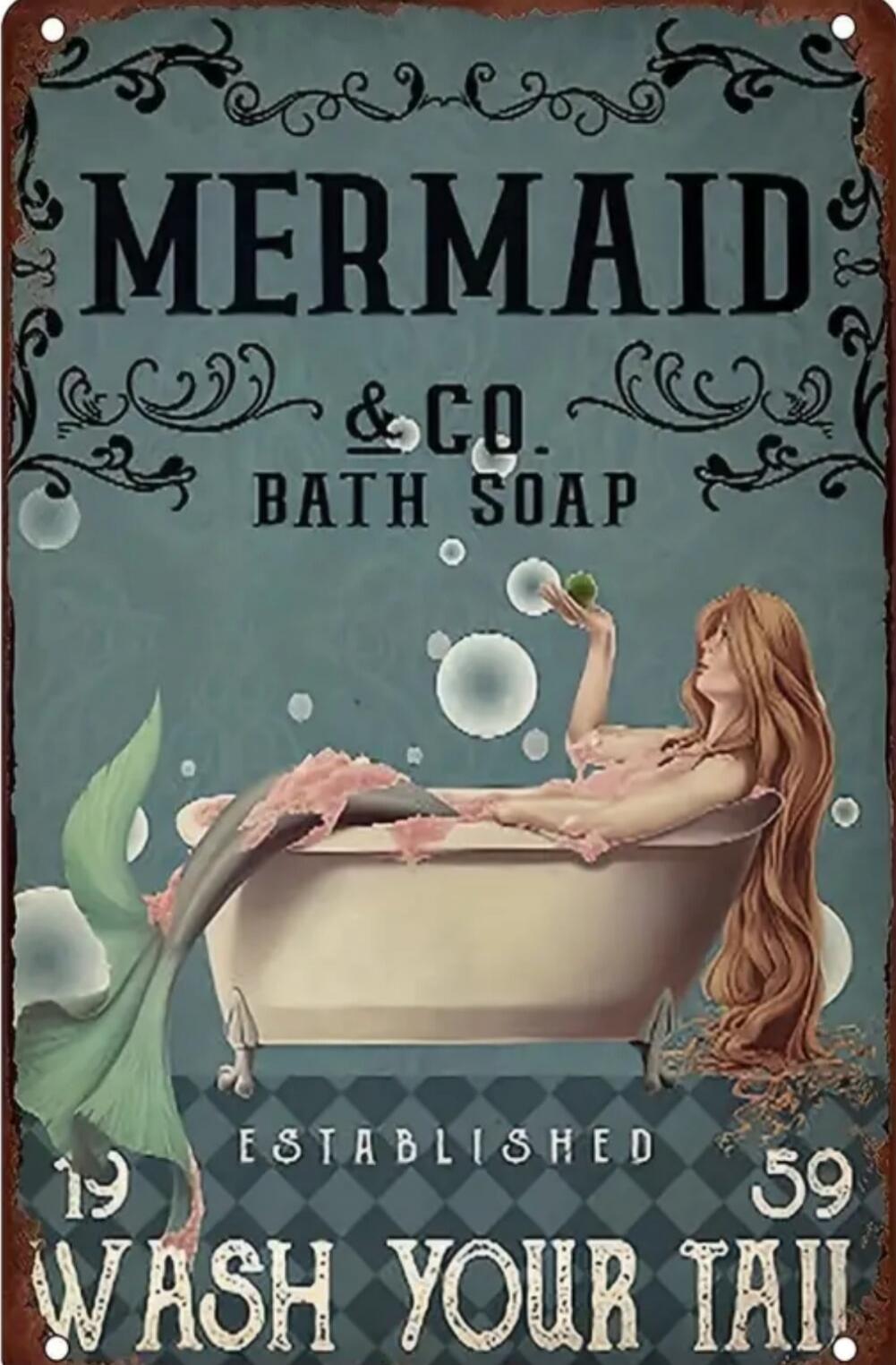 MERMAID & CO. BATH SOAP ESTABLISHED 1959 WASH YOUR TAIL