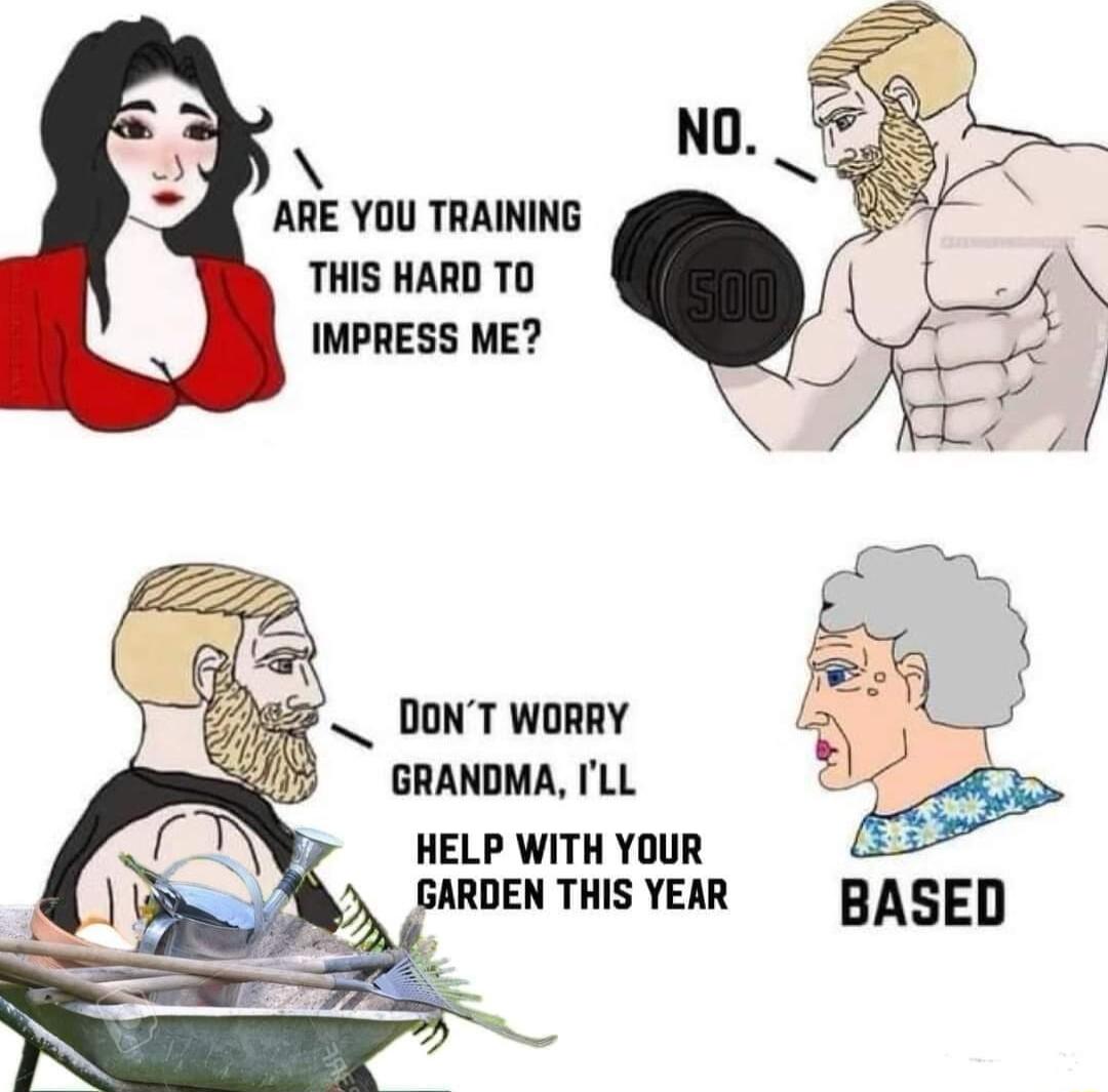 ARE YOU TRAINING THIS HARD TO IMPRESS ME DONT woRR 3 wenii GARDEN THISYEAR BASED