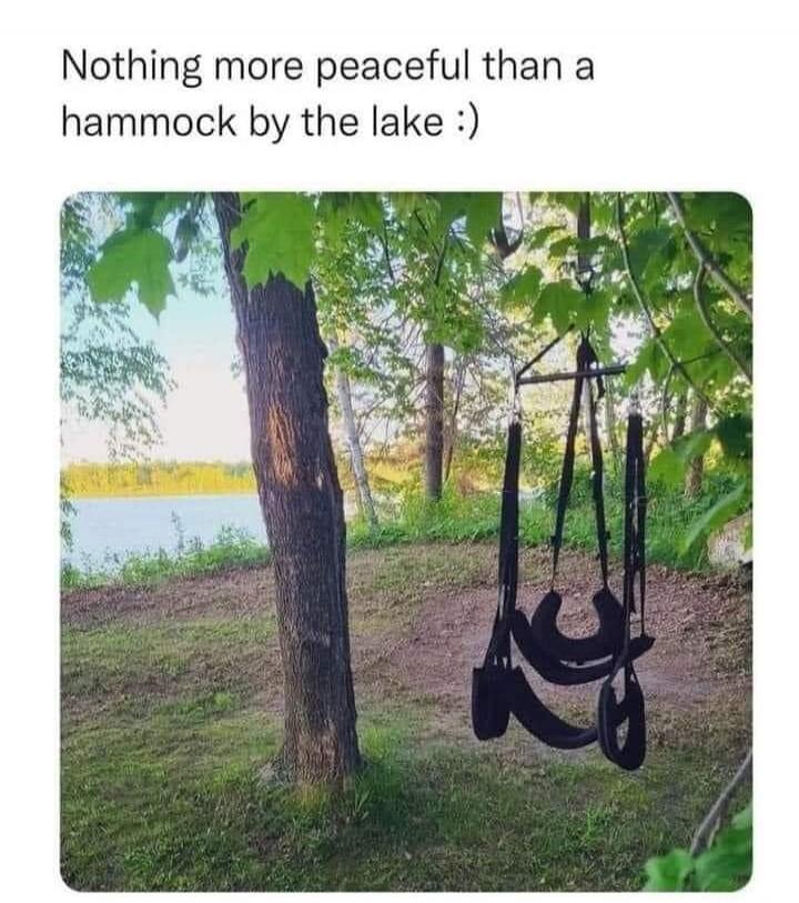 Nothing more peaceful than a hammock by the lake :)