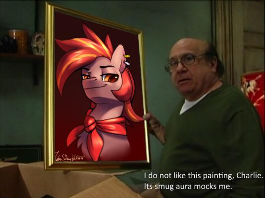 1do not like this painting Charlie Its smug aura mocks me