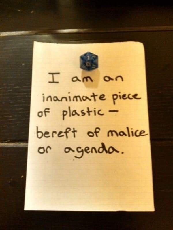 inanimote piece of plastic bereft of malice or ogem