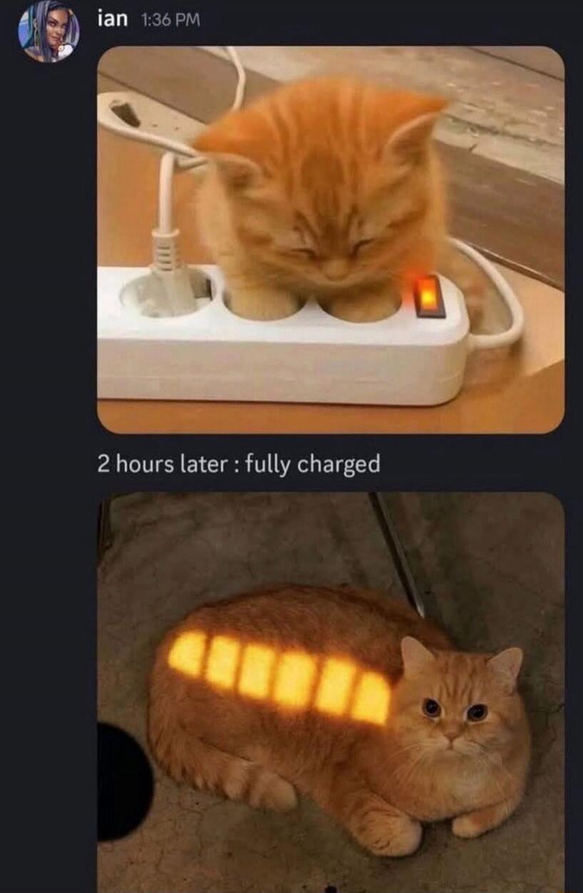 2 hours later: fully charged