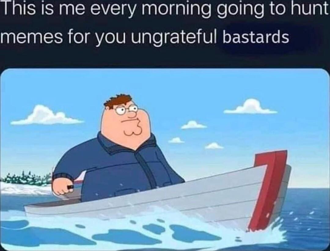 IS IS me every morning going to memes for you ungrateful bastards