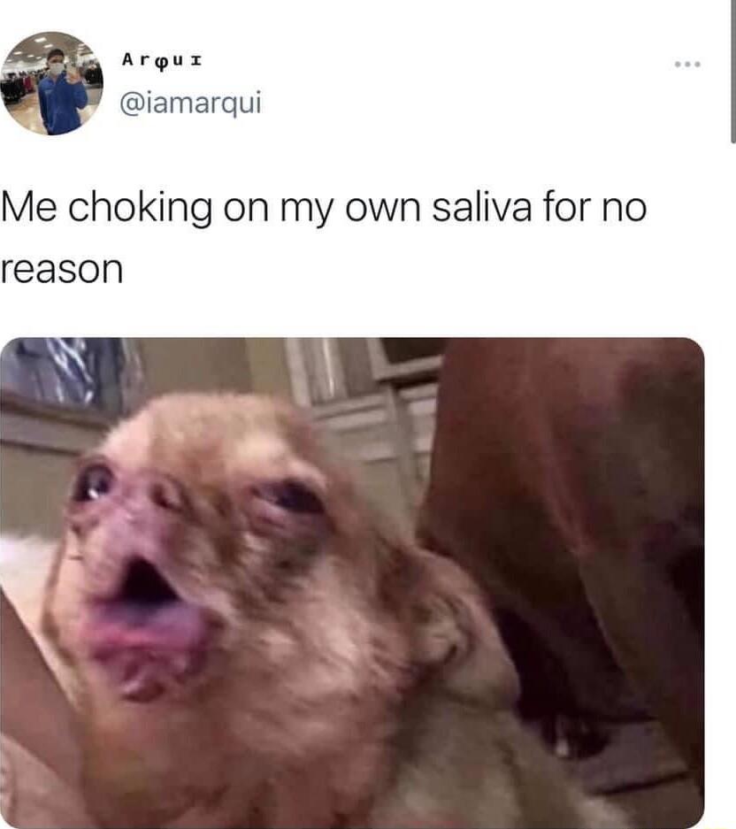 iamarqui Me choking on my own saliva for no reason