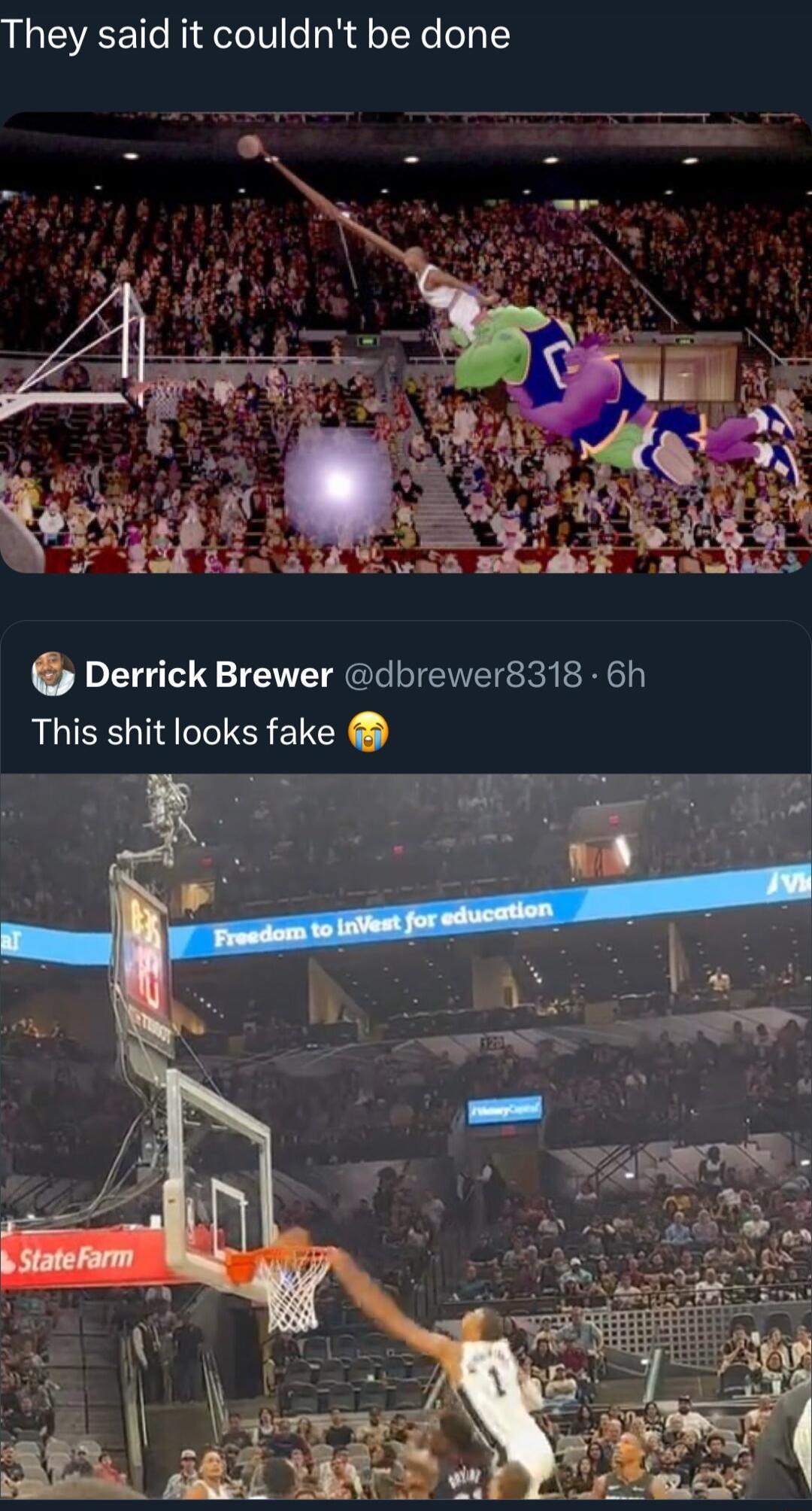 They said it couldnt be done Derrick Brewer dbrewer8318 6h This shit looks fake