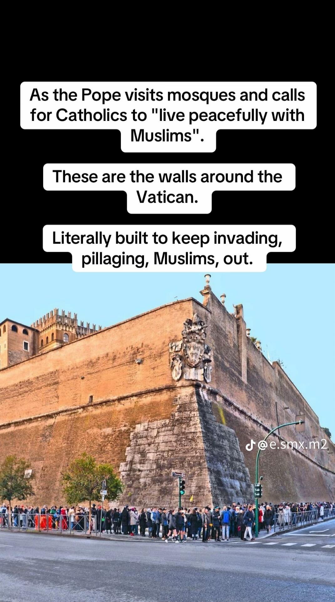 As the Pope visits mosques and calls for Catholics to 