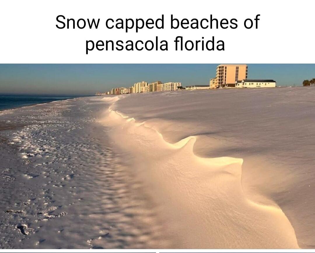 Snow capped beaches of pensacola florida