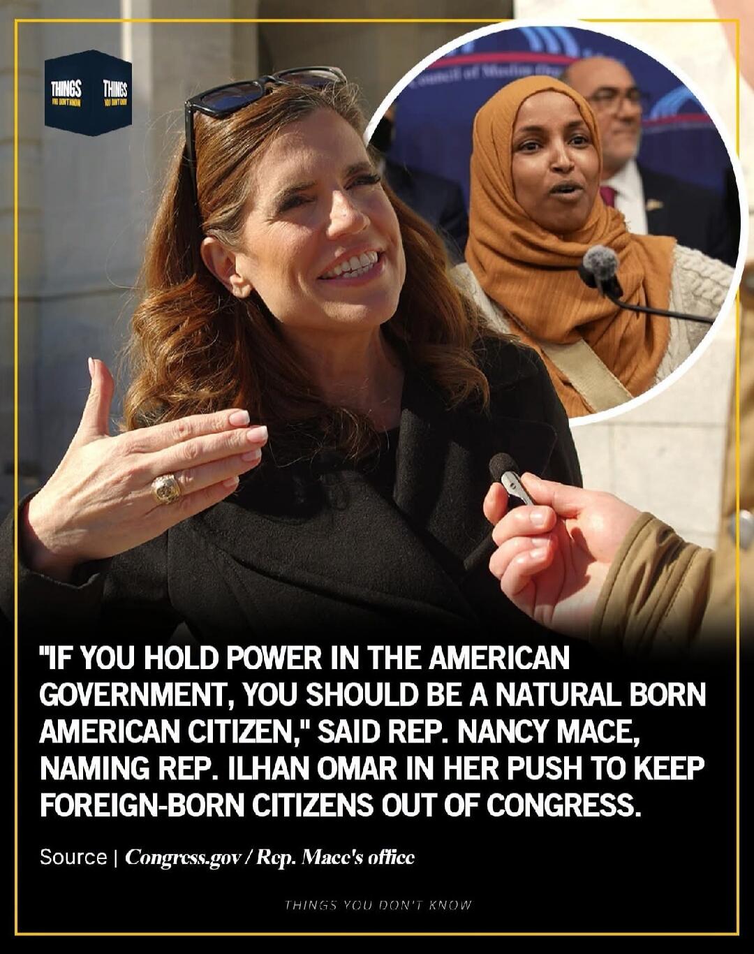 IF YOU HOLD POWER IN THE AMERICAN GOVERNMENT, YOU SHOULD BE A NATURAL BORN AMERICAN CITIZEN,
