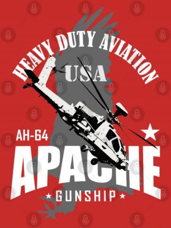 HEAVY DUTY AVIATION USA AH-64 APACHE GUNSHIP