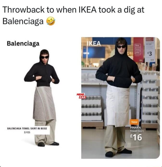 Throwback to when IKEA took a dig at Balenciaga Balenciaga