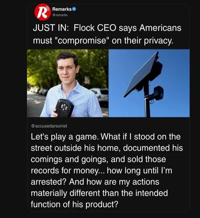 JUST IN: Flock CEO says Americans must 