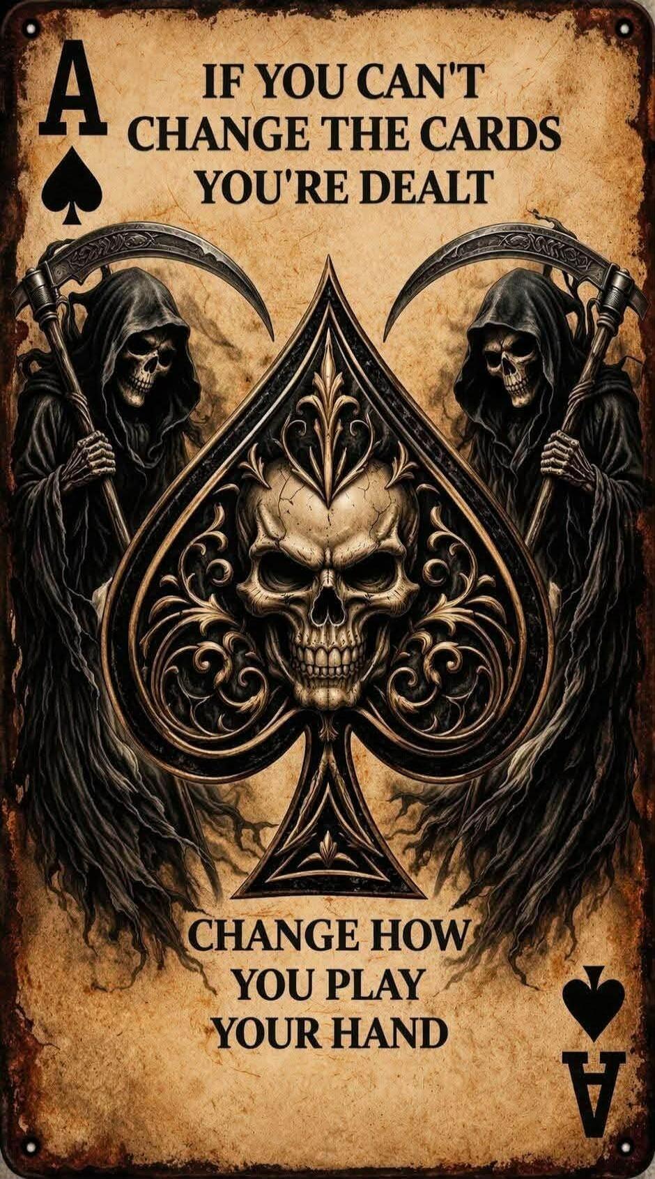 IF YOU CAN'T CHANGE THE CARDS YOU'RE DEALT CHANGE HOW YOU PLAY YOUR HAND
