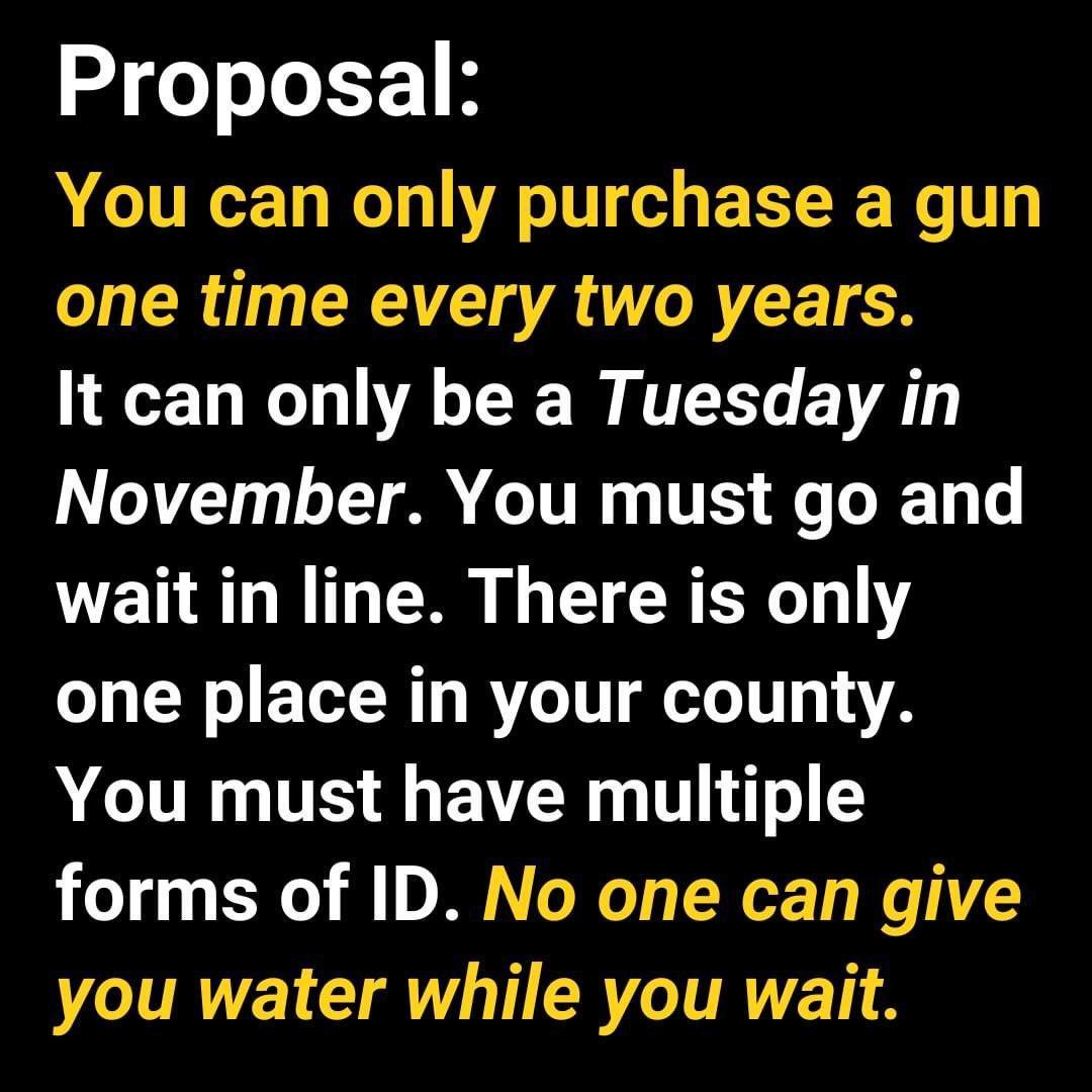 Proposal NCIUE LT AT B R R XA R TR TCET It can only be a Tuesday in November You must go and wait in line There is only one place in your county NGRS BN G T forms of ID No one can give you water while you wait