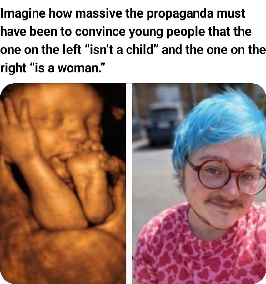 Imagine how massive the propaganda must have been to convince young people that the one on the left 