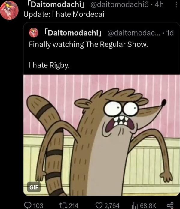 K IDaitomodachij daitomodachi6 4h VI ECH I ETCR Ve T Tpaitomodachi daitomodac 1d Finally watching The Regular Show ILEICEHEGA