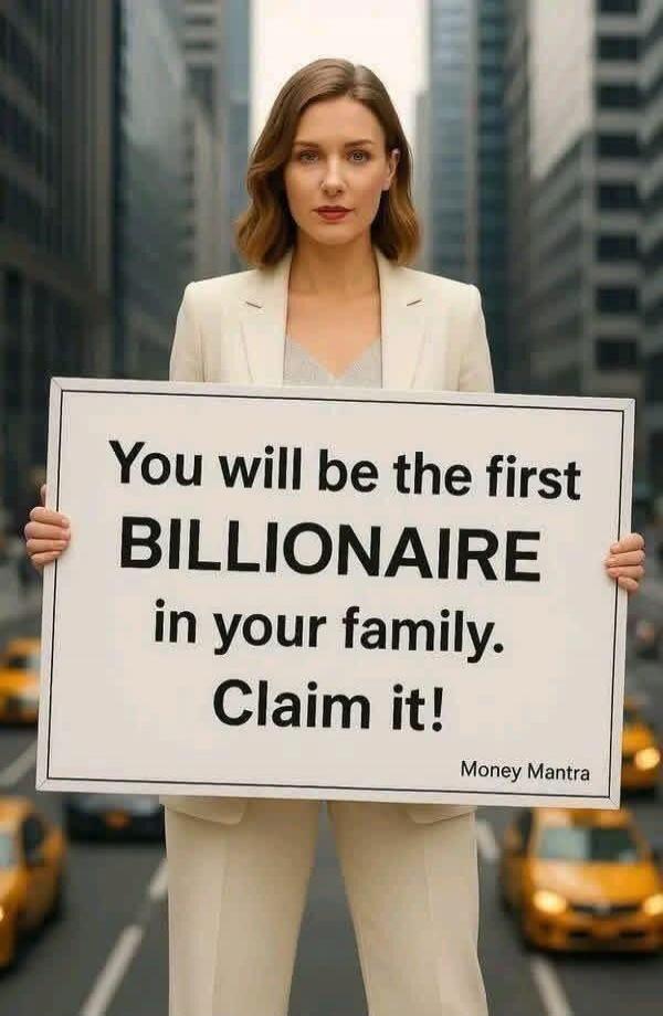 You will be the first BILLIONAIRE in your family. Claim it! Money Mantra