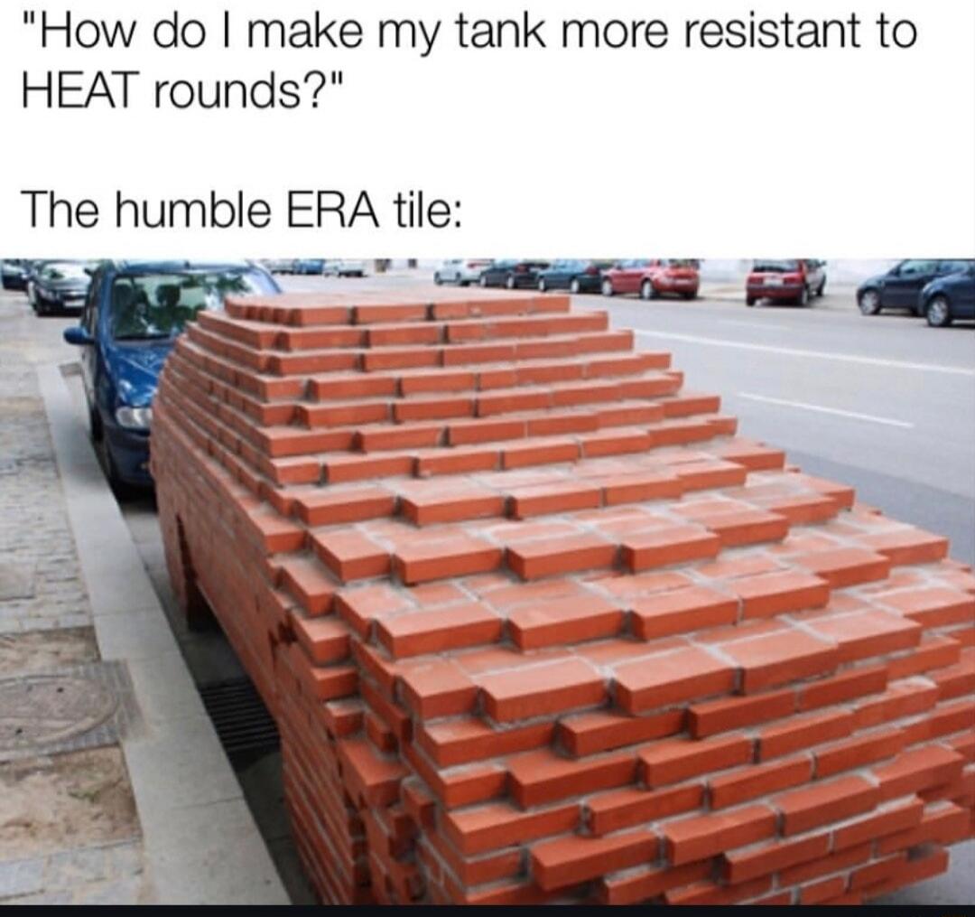 How do I make my tank more resistant to HEAT rounds? The humble ERA tile: