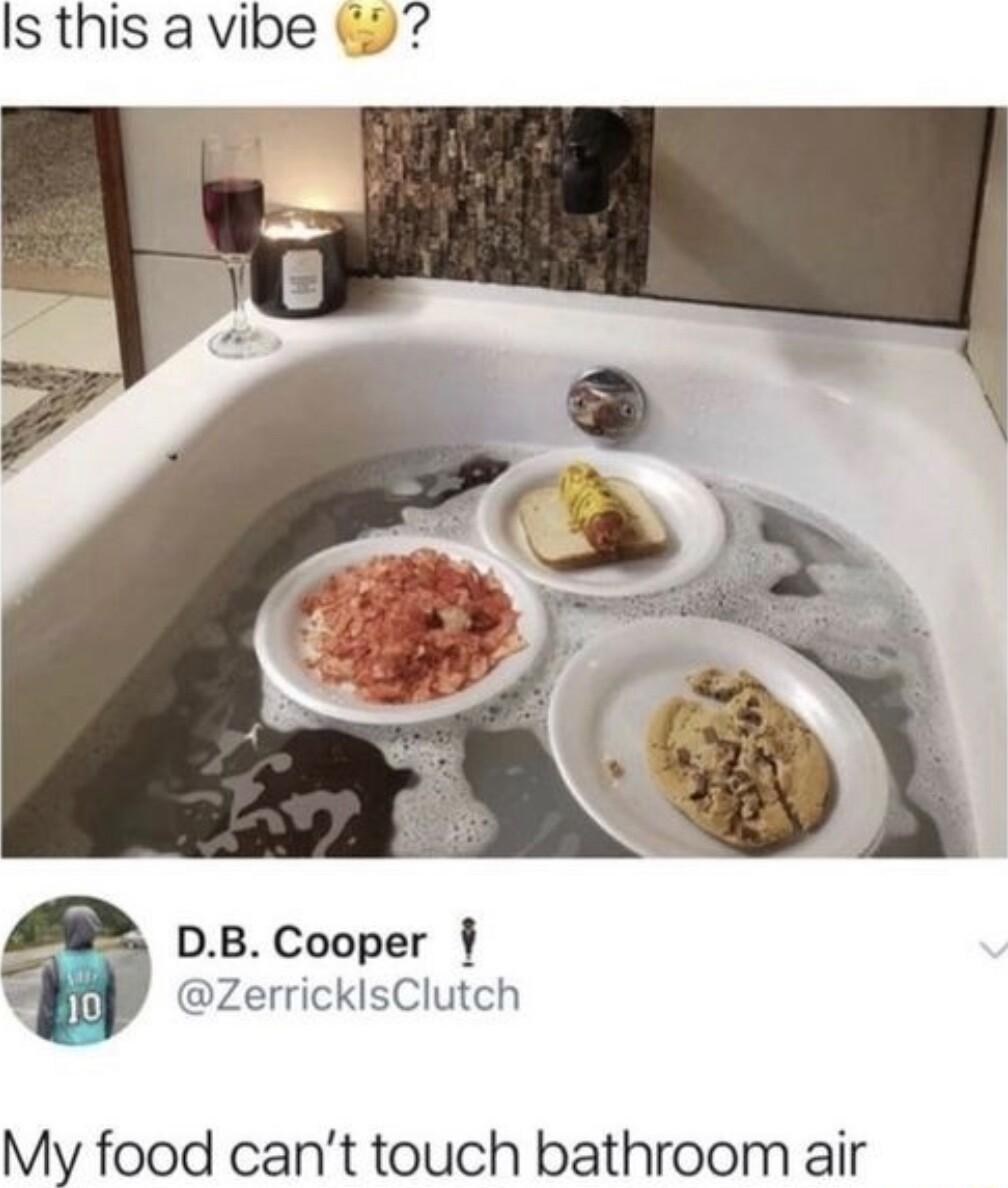 Is this a vibe 97 DB Cooper v ZerricklsClutch My food cant touch bathroom air