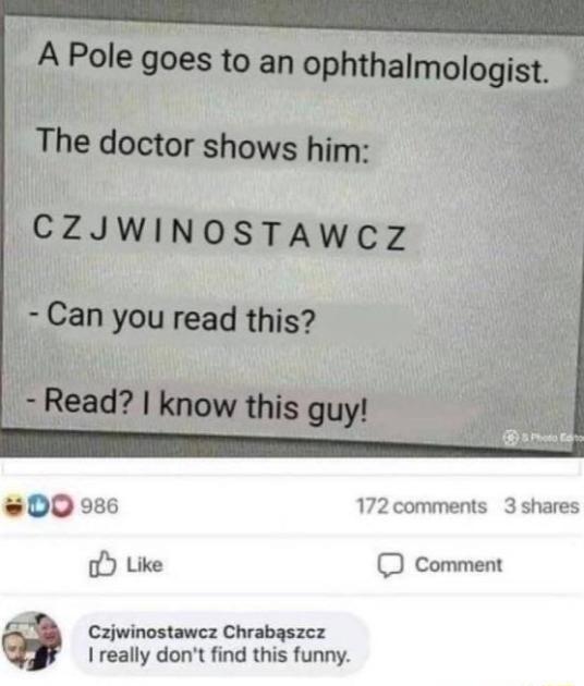 Cajwinostawcz Chrabyszcz Ireally dont find this funny